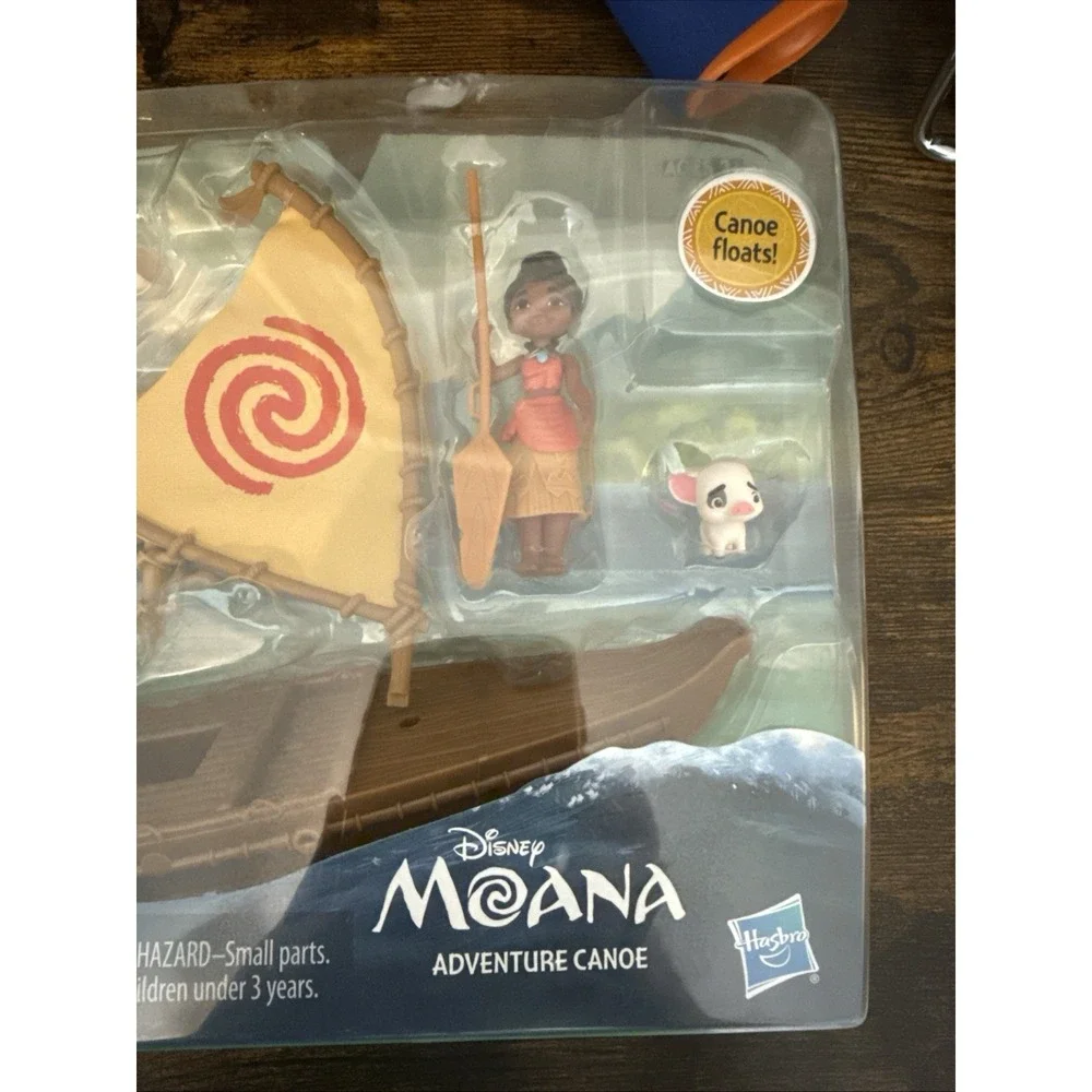 DISNEY MOANA FIGURE ADVENTURE‎ CANOE PLAYSET HEIHEI & PUA PIG MISP 2016 RARE